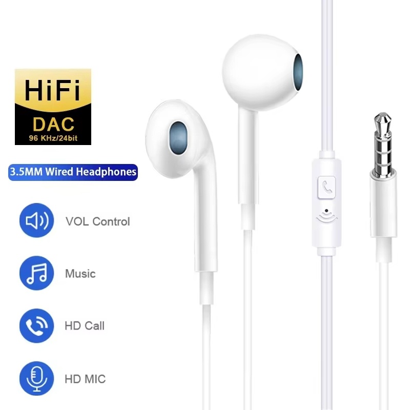 Audiophile Headphone Wired - Fones de ouvido universais com conector