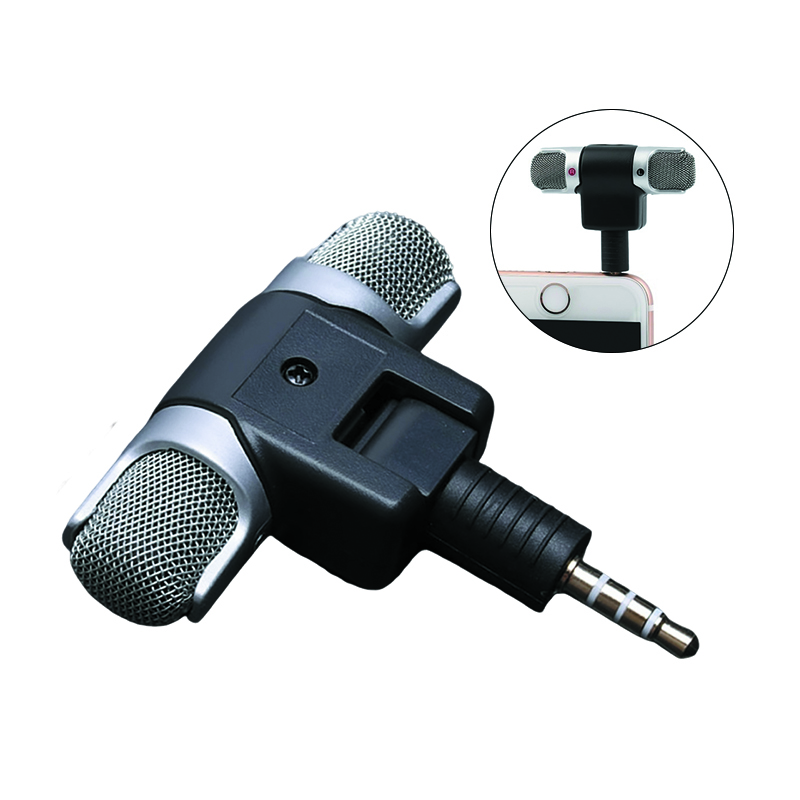 Audiophile Headphone Wired - Mini microfone estéreo para smartphone, Gravação