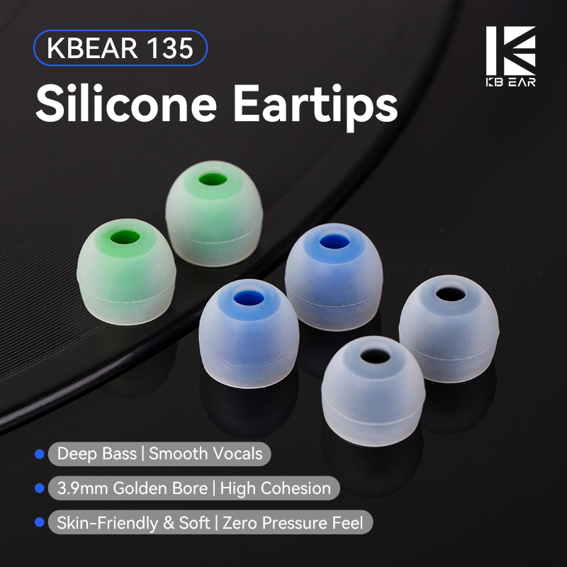 KBEAR 135 Ponteiras de Silicon - In Ear Monitor Iem avaliação e preço