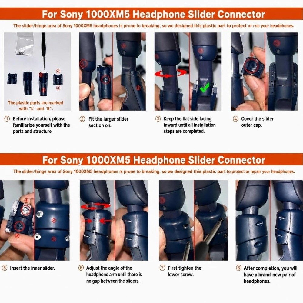 Kit de Reparo de Dobradiça de  - Sony Headphone Wh-1000Xm5 avaliação e preço